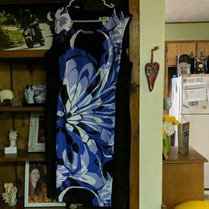 Mid-length geometric print dress